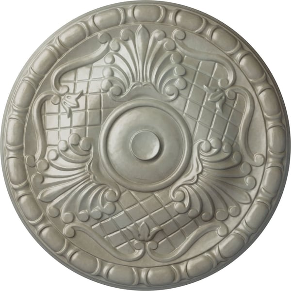 Ekena Millwork Amelia Ceiling Medallion (Fits Canopies up to 4 1/8"), Hand-Painted Flash Gold, 15 3/4"OD x 5/8"P CM16AMFLS - main